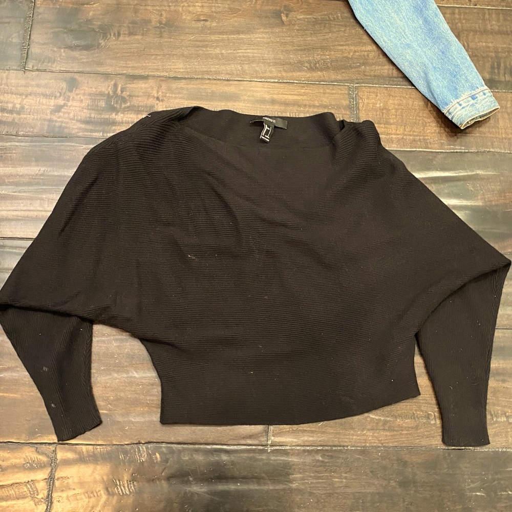 Forever 21 ribbed off shoulder sweater